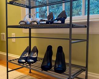 Assorted Shoes & Shoe Rack