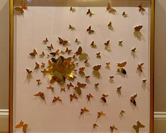 Restoration Hardware Butterfly Spiral Hand-Folder Paper Art