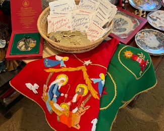 vintage Christmas felt tree skirts