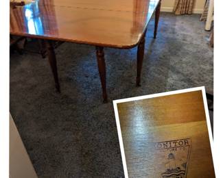 Monitor Furniture Co. Dining Room Table (Extended Size - 44" x 99 1/2")
