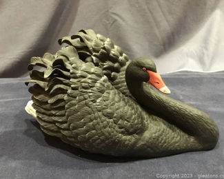 Beautiful Bisque Black Australian Swan by Ronald Van Ruyckevelt
