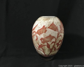 Classic Kosta Boda Floating Flowers Vase Signed