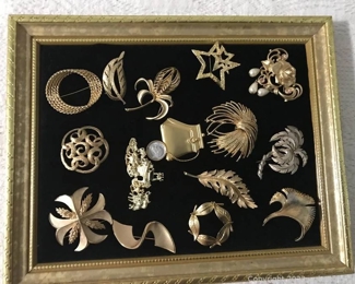 Designer Gold Tone Brooches