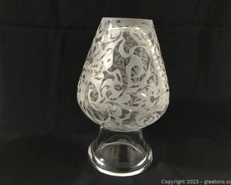 Marvelous Michael Weiss Etched Vase Signed and Dated
