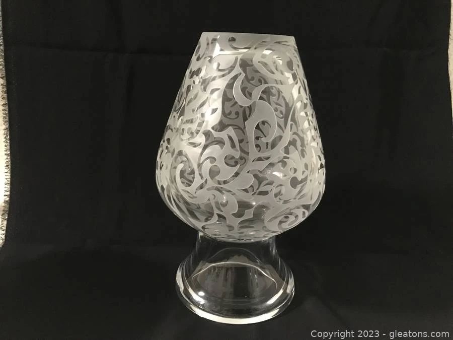Marvelous Michael Weiss Etched Vase Signed and Dated