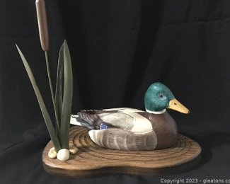 Signed Duck Decoy Hand Carved with Great Detail