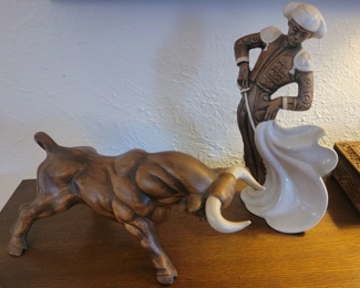 MCM Ceramic Bull and Matador