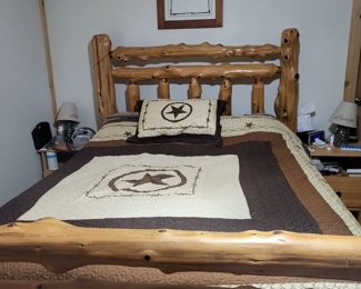 Log Bed frame only does not include mattress 