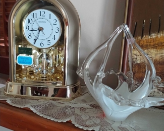 Swarovski Crystal Anniversary Clock ,
Murano Glass Dish