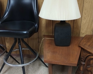 Pair MCM Wedge End Tables