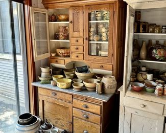 Oak Hoosier with Bins