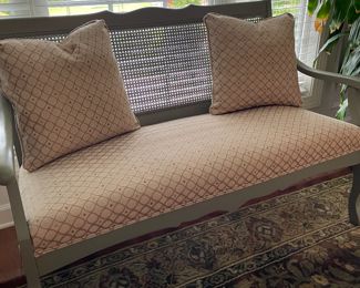 Antique cane back settee