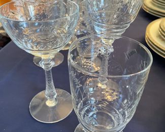 Etched crystal stems