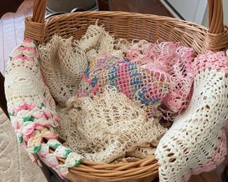 Crocheted doilies 