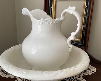 Ironstone wash bowl & pitcher 
