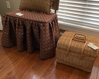 Vanity bench, picnic basket
