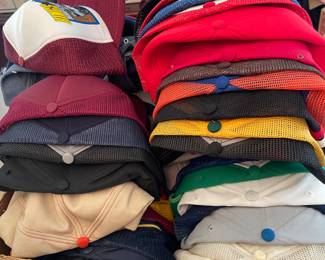 Lots of Vintage snap back trucker caps.