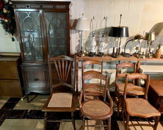 Antique Cane Seat Chairs