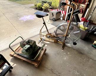 Vintage Briggs & Stratton Motor; Vintage Schwinn Air Dyne