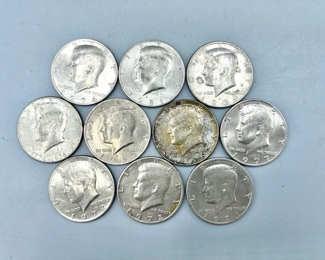 (10) Kennedy Half Dollars Feat 1966
