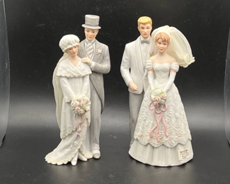 (2) Vintage Bride & Groom Porcelain Figurines By Roman
Both with original box and tag as shown