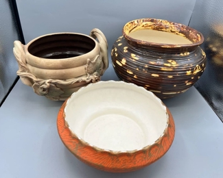 (3) Beautiful Pots Incl McCoy & Atlantic Mold
