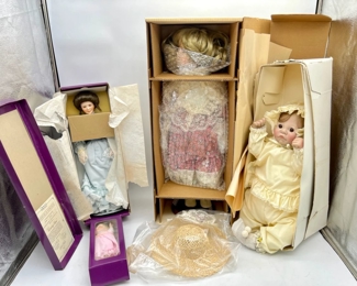(3) Porcelain Dolls In Box Feat. Cottage Path, Reco & Lee Middleton
