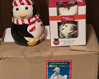 (3) Two Cookie Jars & Scented Wax Warmer
