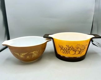 Pyrex Old Orchard Yellow & Early American Bowls
