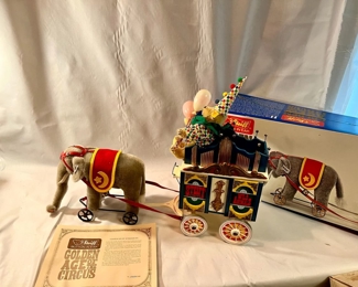 Steiff Golden Age Of The Circus Elephant Cart
