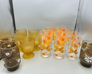 Vintage Drinking Glass Lot
