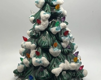 Vintage Light-Up Ceramic Christmas Tree
