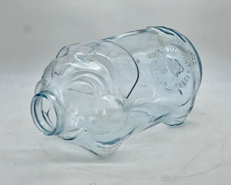 Vintage Glass Libbey 5 Gallon Piggy Bank Jar This Little Pig Went To Market
