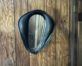 Antique horse collar yoke mirror
