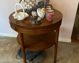 Antique round side table
