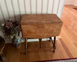 antique drop leaf side table