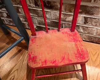 wooden vintage childs' chair