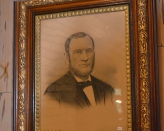 antique photo - look at that frame!