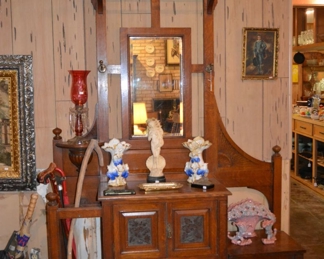 Unique antique hall tree - absolutely gorgeous!