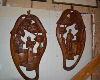 vintage wooden wall art