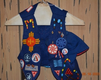 vintage camofire vest and hat