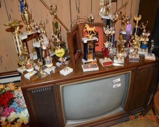 vintage console TV - works