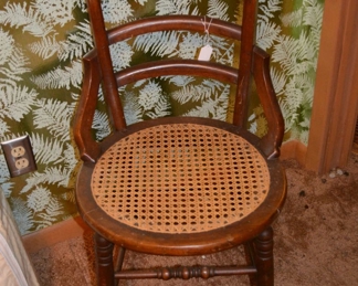 antique cane bottom chair
