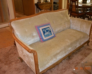 Vintage upholstered couch
