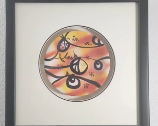 David Le Batard LEBO Framed Ceramic Art Bowl