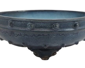 Beautiful Blue Glazed Chinese Ceramic Bulb Bowl