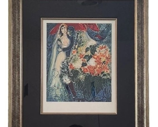 Marc Chagall Maries Sous Le Baldaquin Lithograph