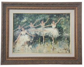 Eva Makk Snowflakes Serigraph on Canvas