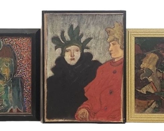 3 David Anderson Original Surrealist Paintings