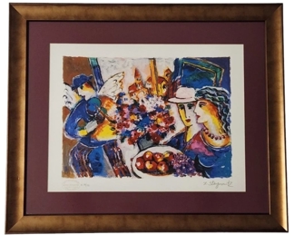 Zamy Steynovitz Winged Violinist Signed Seriolitho